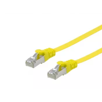 Cabo de rede Equip Cat.6A U/FTP cabo patch plano RJ-45 0,5 m amarelo