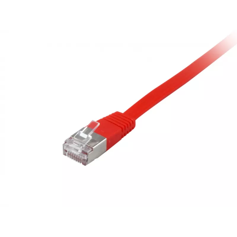 Cabo de rede Equip Cat.6A U/FTP cabo patch plano RJ-45 2,0 m vermelho
