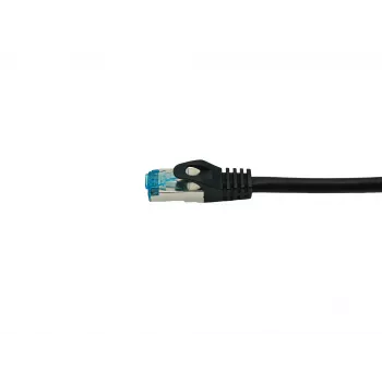 Cabo patch Equip Cat.6A S/FTP, ficha angular para reta, 2,0 m, preto