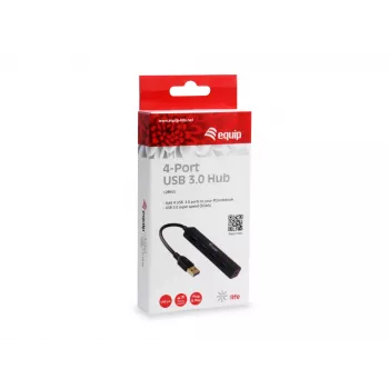 Hub de interfaces Equip 128953 USB 3.2 Gen 1 (3.1 Gen 1) Type-A 5000 Mbit/s preto