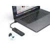 Hub USB 3.2 Gen 1 Equip de 4 portas com adaptador USB-C preto 5000 Mbit/s