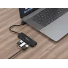 Hub USB 3.2 Gen 1 Equip de 4 portas com adaptador USB-C preto 5000 Mbit/s