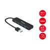 Hub USB 3.2 Gen 1 Equip de 4 portas com adaptador USB-C preto 5000 Mbit/s