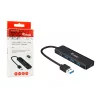 Hub USB 3.2 Gen 1 Equip de 4 portas com adaptador USB-C preto 5000 Mbit/s