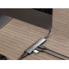 Equip 128963 hub USB-C de 4 portas USB 3.2 Gen 1 (3.1 Gen 1), 4x USB-C, 5 Gbit/s, alumínio, sem adaptador de corrente, preto/prateado