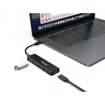 Hub USB-C Equip de 4 portas USB 3.2 Gen 1, USB-C x 2, USB-A x 2