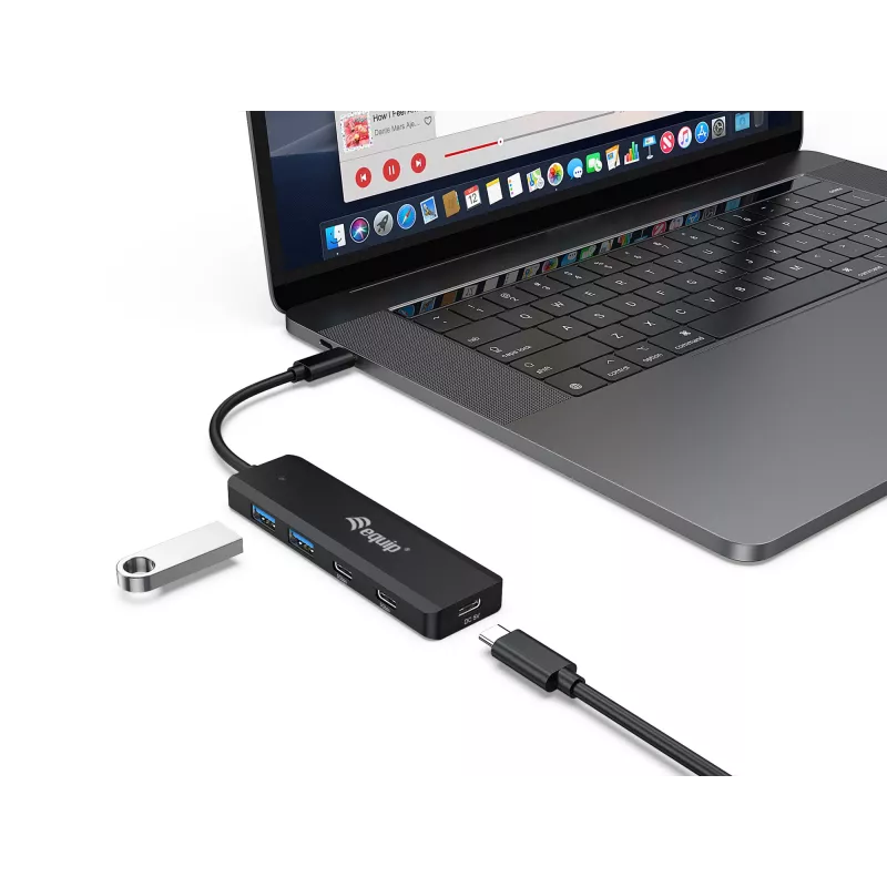 Hub USB-C Equip de 4 portas USB 3.2 Gen 1, USB-C x 2, USB-A x 2