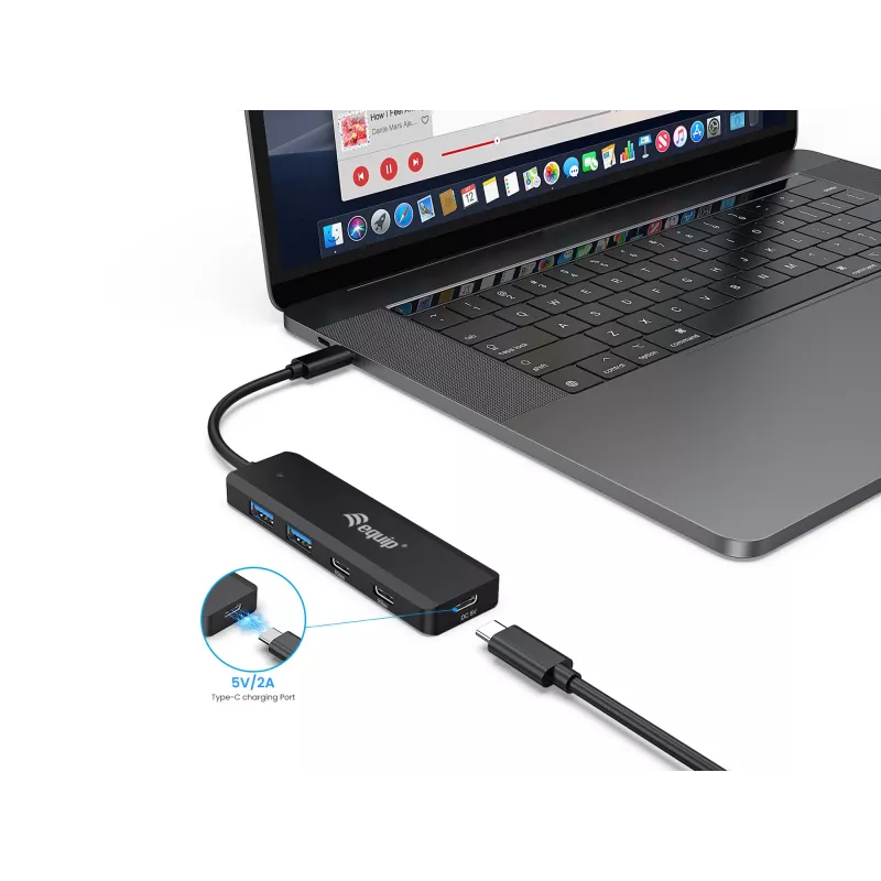 Hub USB-C Equip de 4 portas USB 3.2 Gen 1, USB-C x 2, USB-A x 2