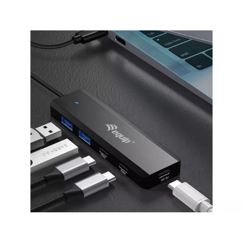 Hub USB-C Equip de 4 portas USB 3.2 Gen 1, USB-C x 2, USB-A x 2