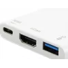 Adaptador USB Type-C para HDMI fêmea/USB A fêmea/PD Equip 133461