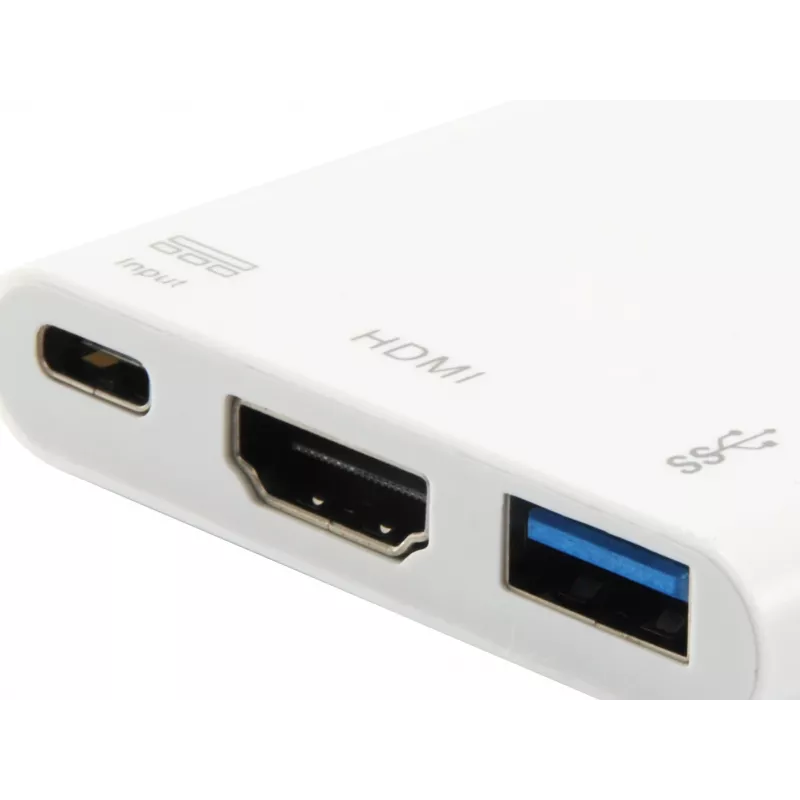 Adaptador USB Type-C para HDMI fêmea/USB A fêmea/PD Equip 133461