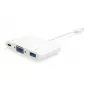 Adaptador USB Type-C para VGA fêmea/USB A fêmea/PD Equip 133462