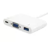 Adaptador USB Type-C para VGA fêmea/USB A fêmea/PD Equip 133462
