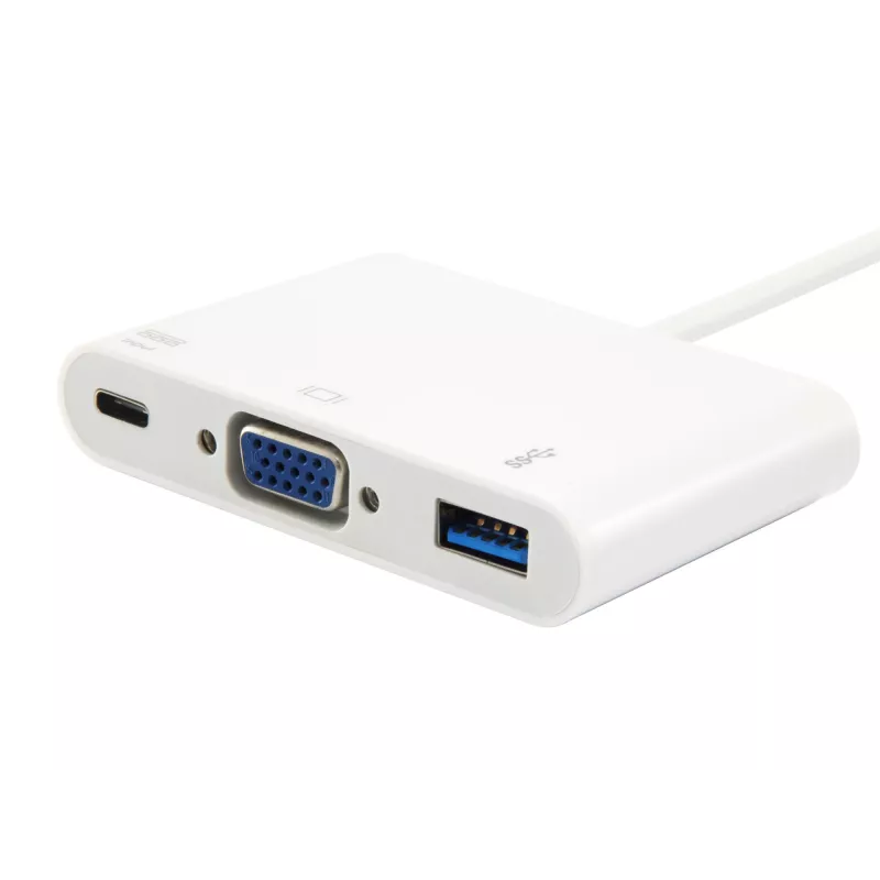 Adaptador USB Type-C para VGA fêmea/USB A fêmea/PD Equip 133462