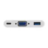 Adaptador USB Type-C para VGA fêmea/USB A fêmea/PD Equip 133462