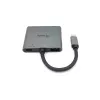 Adaptador dual-HDMI 4-em-1 Equip USB-C, USB 3.2 Gen 1 (3.1 Gen 1) Type-C, prateado, 4K Ultra HD, 30 Hz, HDMI, alumínio