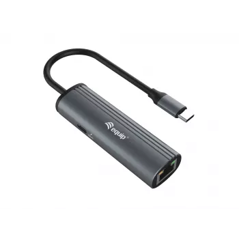 Adaptador Equip USB-C para RJ45 Gigabit + PD USB Type-C 100W