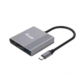 Adaptador 3-em-1 Equip USB-C para HDMI / USB-A / USB PD, 3.2 Gen 1 (3.1 Gen 1), USB Type-C, saída HDMI, 3840 x 2160 píxeis
