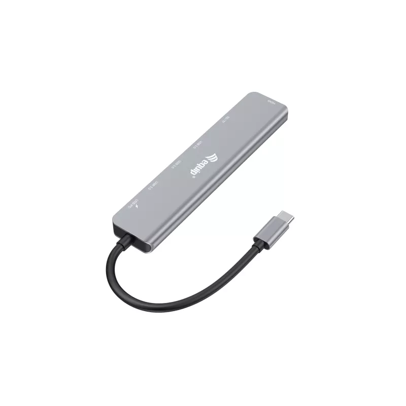 Adaptador multifunções Equip USB-C 7-em-1, HDMI 4K/60Hz, USB 3.2 Gen1 x3, TF/Micro SD, 100W USB PD