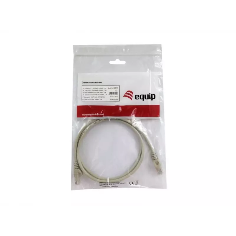 Cabo de rede Equip Cat.6 U/UTP, 1,0 m, bege, 1 m, Cat6, U/UTP (UTP), RJ-45, RJ-45, bege