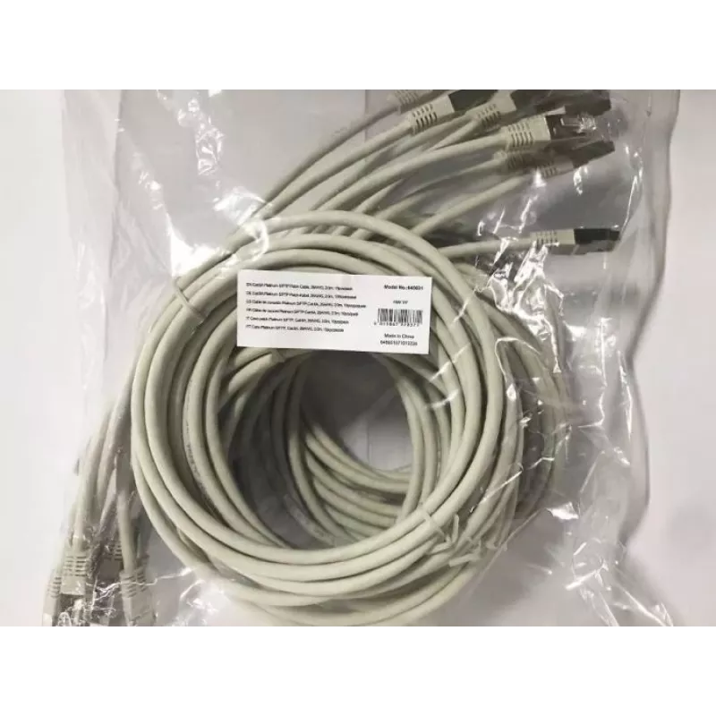 Cabo de rede Equip Cat.6A Platinum S/FTP, cinzento, 2,0 m, 10 unid./conjunto