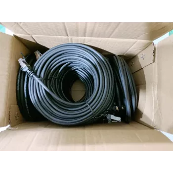 Cabo patch Equip Cat.6 S/FTP, 10,0 m, preto, conjunto de 9, 10 m, Cat6, S/FTP (S-STP), RJ-45, RJ-45, preto