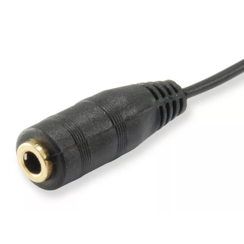 Cabo divisor de áudio Equip, preto, 3,5 mm, 2 x 3,5 mm, conector fêmea, ficha, policloreto de vinilo (PVC)