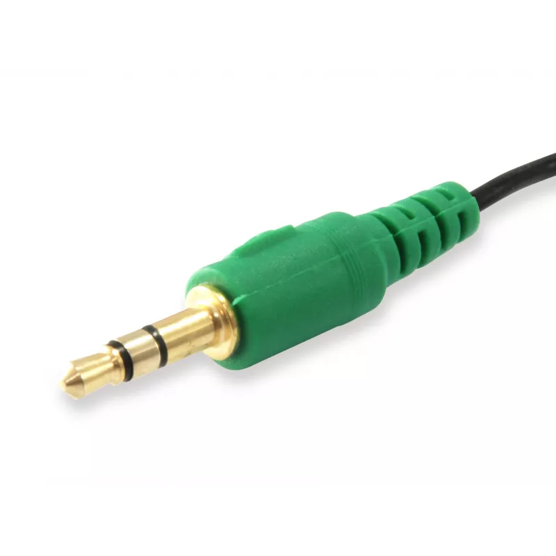 Cabo divisor de áudio Equip, preto, 3,5 mm, 2 x 3,5 mm, conector fêmea, ficha, policloreto de vinilo (PVC)