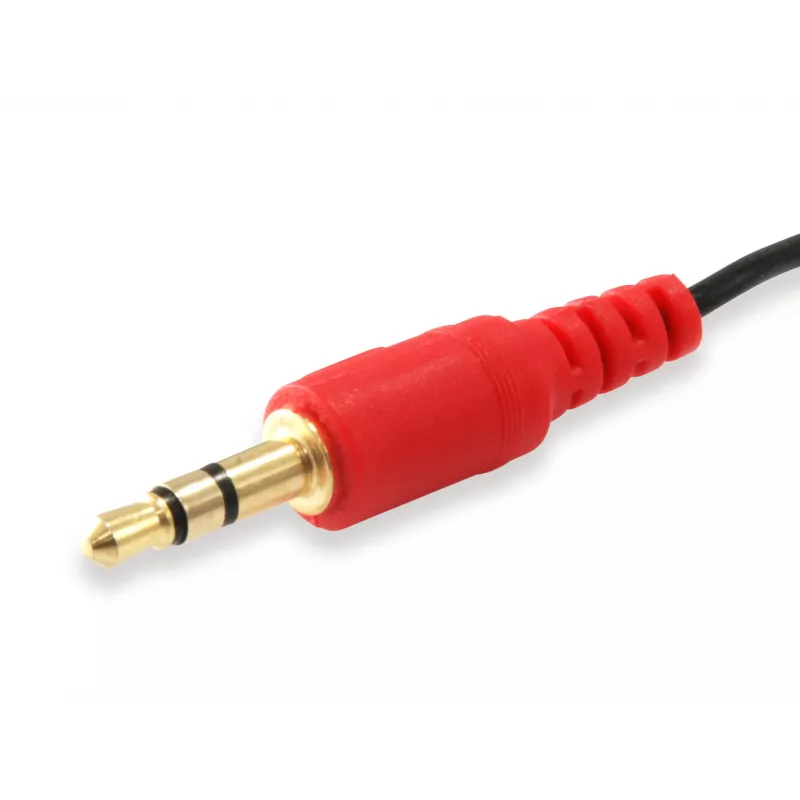 Cabo divisor de áudio Equip, preto, 3,5 mm, 2 x 3,5 mm, conector fêmea, ficha, policloreto de vinilo (PVC)