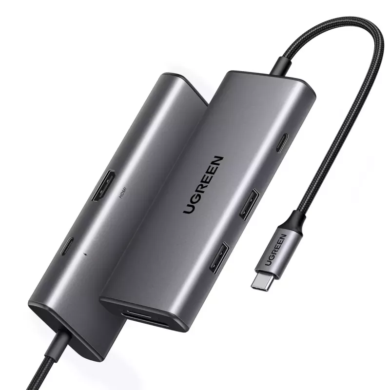 Adaptador multifunções USB-C UGREEN 15531 HDMI USB 3.0 Ethernet