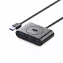 UGREEN 20291 hub USB 3.0 de 4 portas, cabo de 1 m, preto