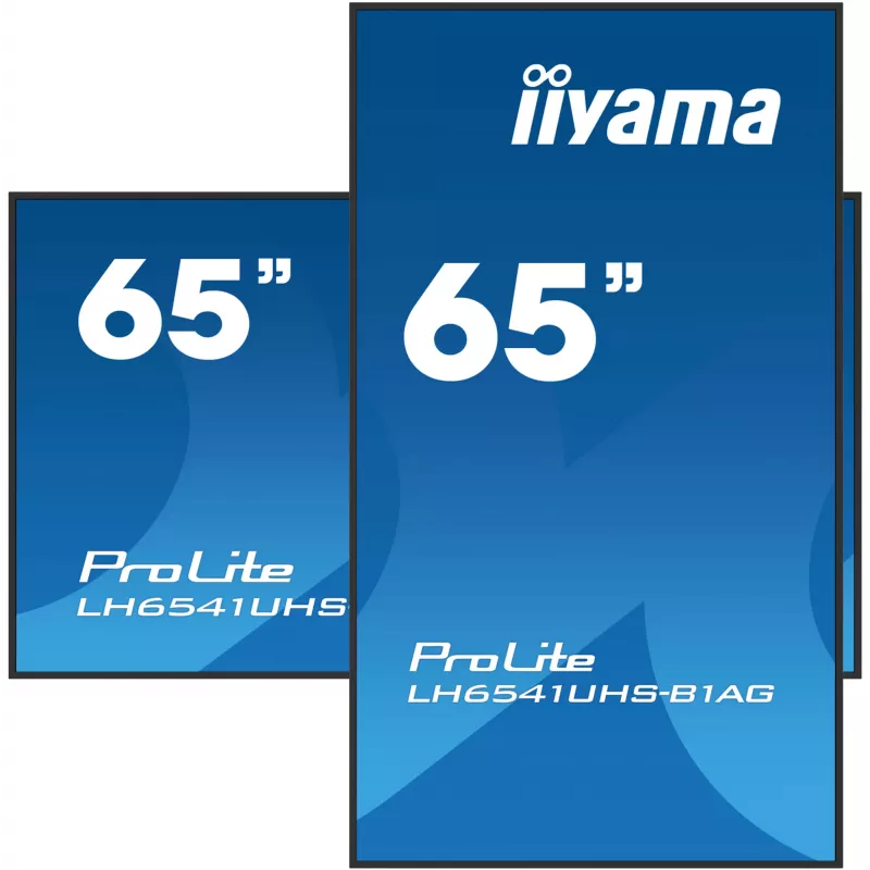 Ecrã de sinalização iiyama LH6541UHS-B1AG 163,8 cm (64,5 polegadas) LCD 500 cd/m² 4K Ultra HD preto 24/7