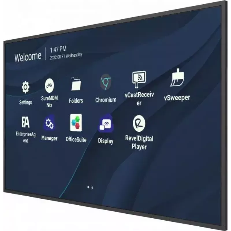 Ecrã de sinalização Viewsonic CDE9830 2,49 m (98 polegadas) Wi-Fi 500 cd/m² 4K Ultra HD preto processador integrado Android 11
