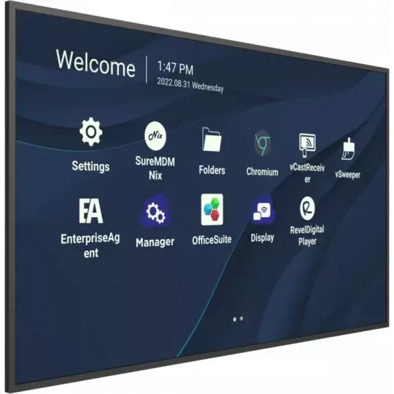 Ecrã de sinalização Viewsonic CDE9830 2,49 m (98 polegadas) Wi-Fi 500 cd/m² 4K Ultra HD preto processador integrado Android 11