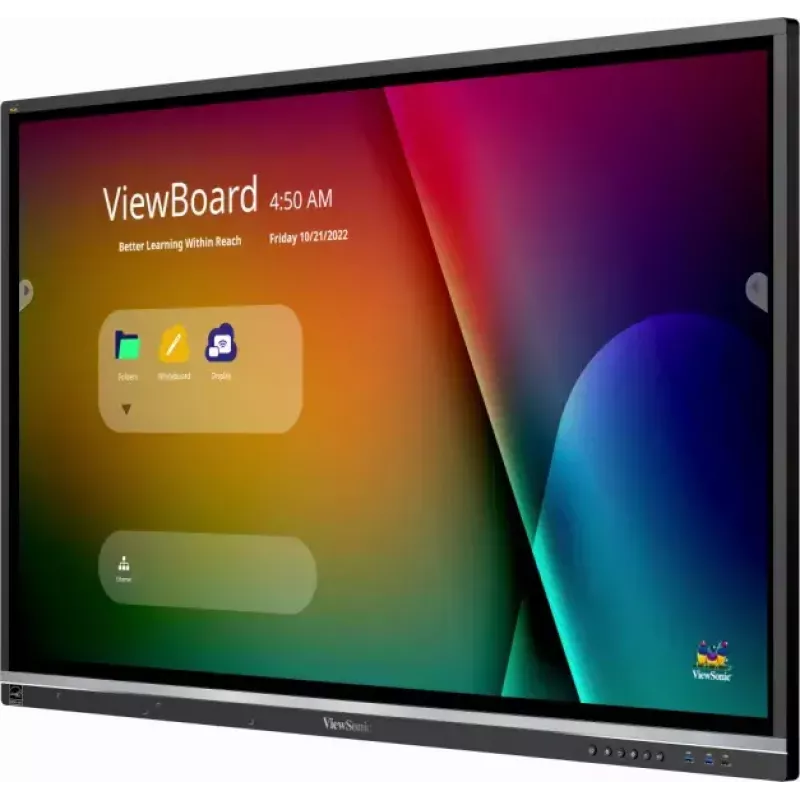 Quadro interativo Viewsonic IFP5550-5 139,7 cm (55 polegadas) 3840 x 2160 píxeis ecrã tátil preto HDMI