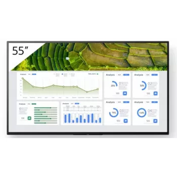 Ecrã de sinalização Sony FW-55BZ30L ecrã plano de sinalização digital 139,7 cm (55 polegadas) LCD Wi-Fi 440 cd/m² 4K Ultra HD preto Android 24/7