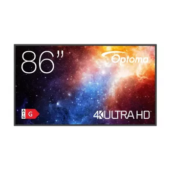 Ecrã plano de sinalização digital Optoma N3861K 86 polegadas LED 4K Ultra HD