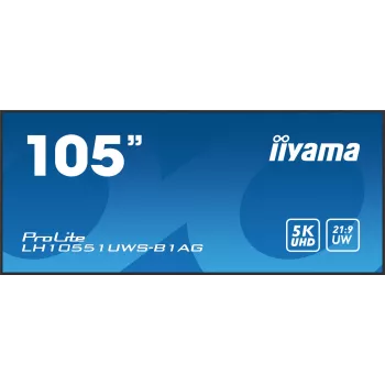 Ecrã de sinalização iiyama LH10551UWS-B1AG ecrã plano de sinalização digital 2,67 m (105 polegadas) LED 500 cd/m² UltraWide 5K HD preto 24/7