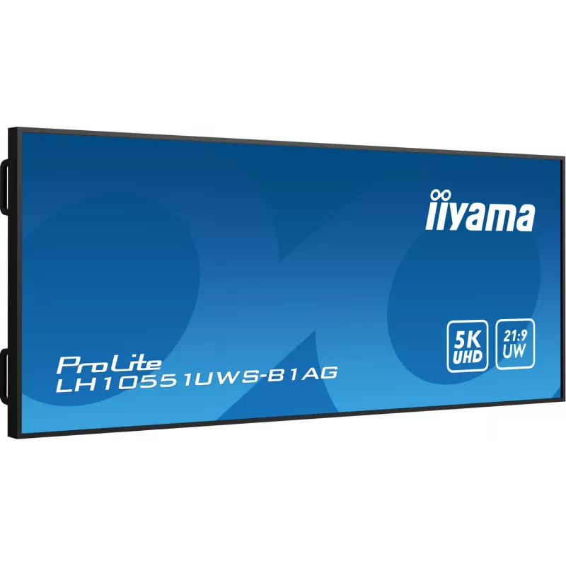 Ecrã de sinalização iiyama LH10551UWS-B1AG ecrã plano de sinalização digital 2,67 m (105 polegadas) LED 500 cd/m² UltraWide 5K HD preto 24/7