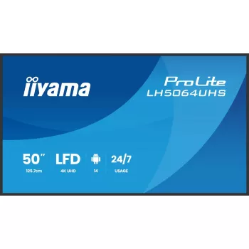 Ecrã plano de sinalização digital iiyama LH5564UHS-B1AG 55 polegadas 4K Ultra HD
