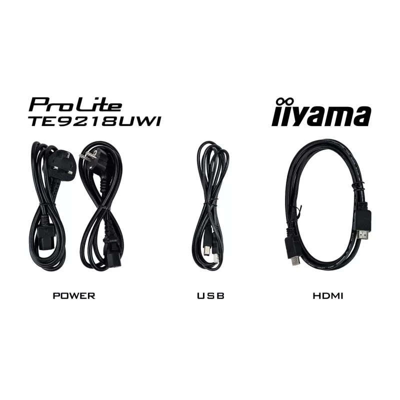 Ecrã de sinalização iiyama TE9218UWI-B1AG design quiosque 2,32 m (91,5 polegadas) LED Wi-Fi 500 cd/m² 5K Ultra HD preto ecrã tátil processador integrado Android 16/7