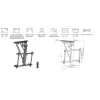 Suporte de teto motorizado para TV Equip de 32