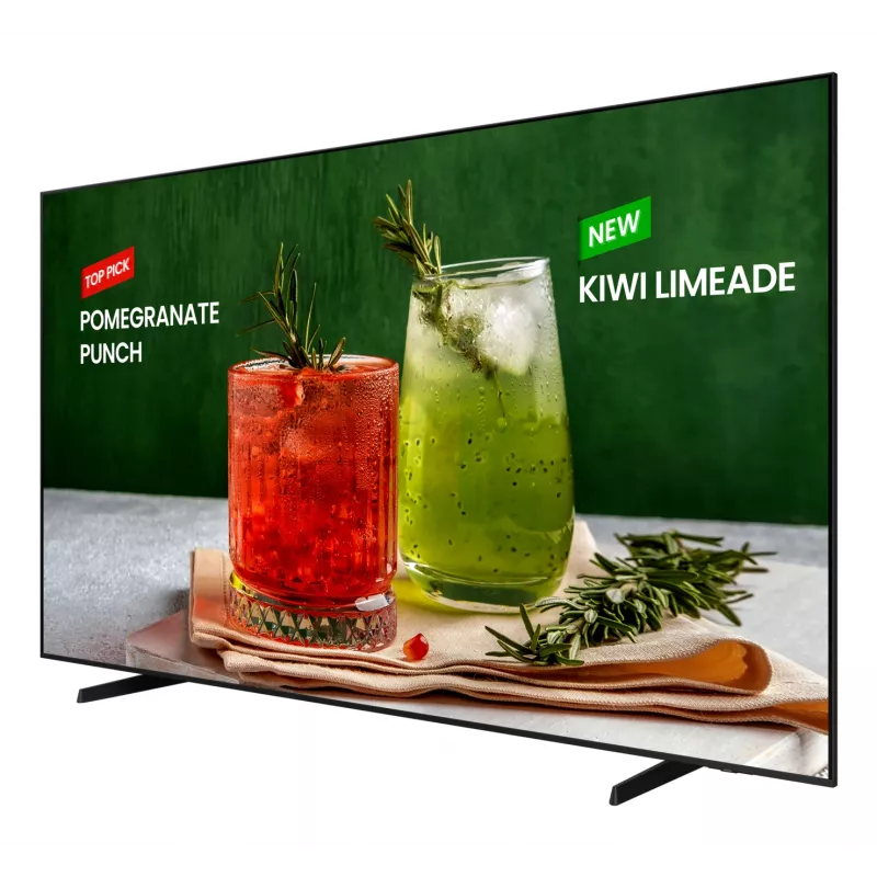 Ecrã de sinalização digital Samsung BE98D-H 2,49 m (98 inch) LED WLAN 4K Ultra HD preto processador integrado Tizen 16/7