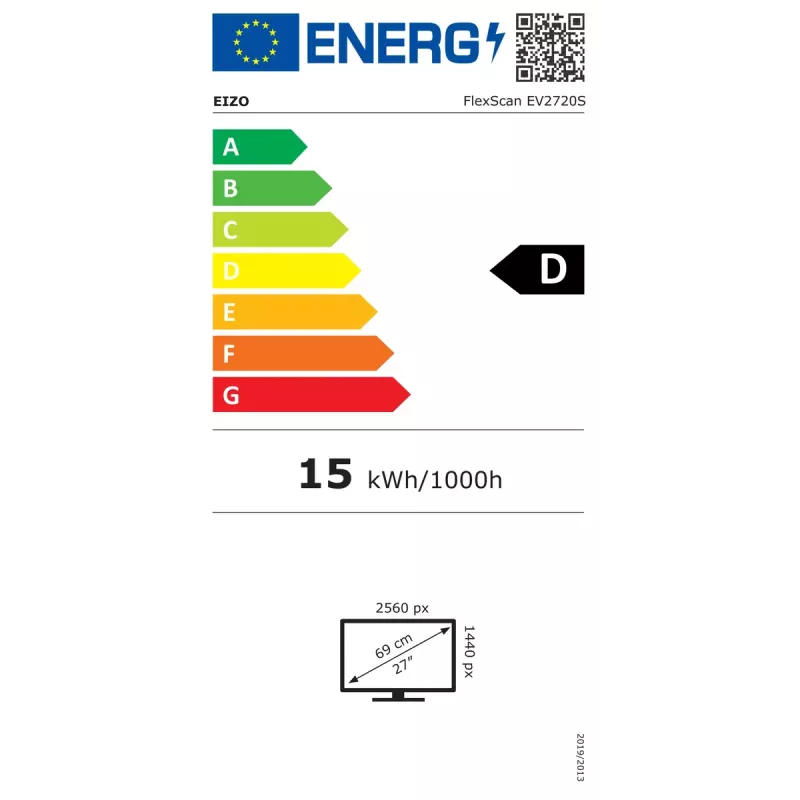 Monitor de computador EIZO FlexScan EV2720S-WT 68,6 cm (27
