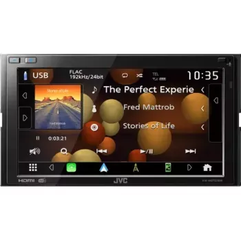 Recetor multimédia para automóvel JVC KW-M875DBW preto Wi-Fi 180 W Bluetooth