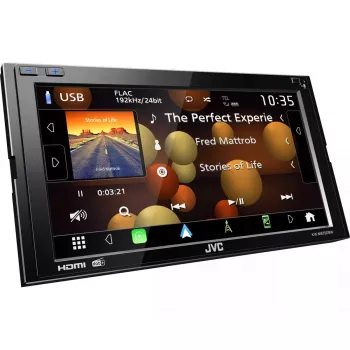 Recetor multimédia para automóvel JVC KW-M875DBW preto Wi-Fi 180 W Bluetooth