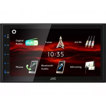 Autorrádio JVC KW-M180DBT preto 180 W Bluetooth