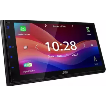 Recetor multimédia para automóvel JVC KW-M595DBT preto Wi-Fi 22 W Bluetooth