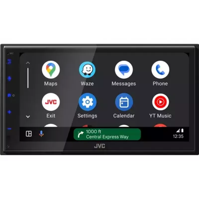 JVC KW-M595DBT auto-rádio multimédia 2 DIN, ecrã tátil de 6,8 polegadas, DAB+, Apple CarPlay, Android Auto, Wi-Fi, 22 W, preto