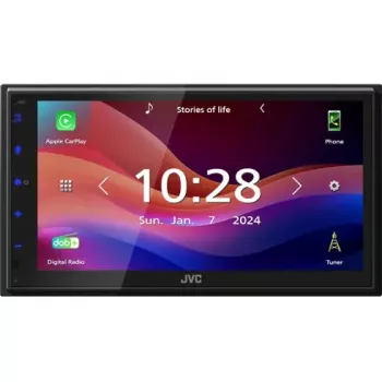 Recetor multimédia para automóvel JVC KW-M595DBT preto Wi-Fi 22 W Bluetooth